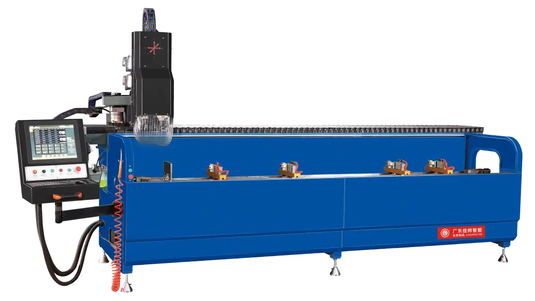 Automatic Four axis CNC Milling Machine for Aluminum Profile Dual motor Servo flippable JH CNC 3200X